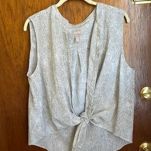 Never worn tags removed Chicos sleeveless top that ties in front bottom
